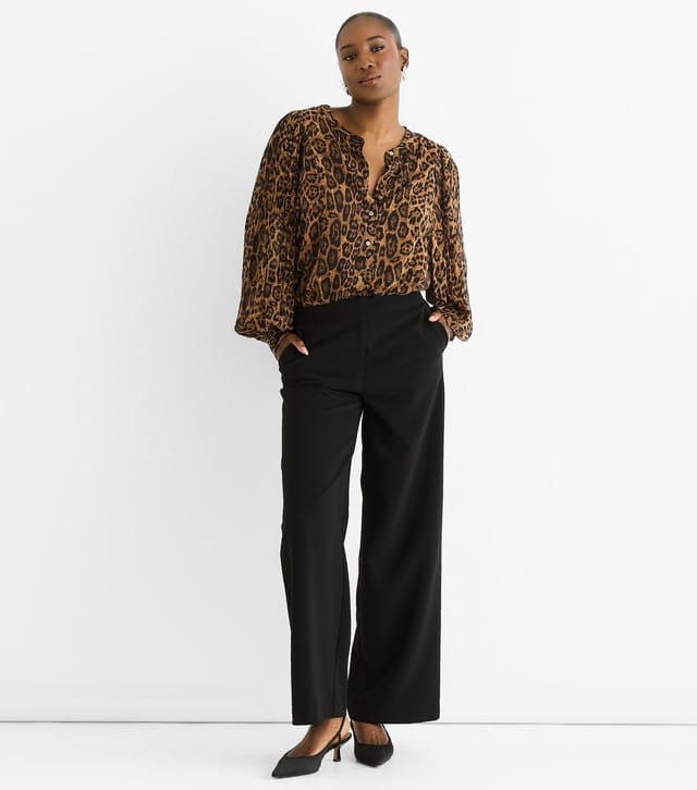 Gini London Women's Brown Leopard Print Chiffon Blouse Gini London New Look - 2