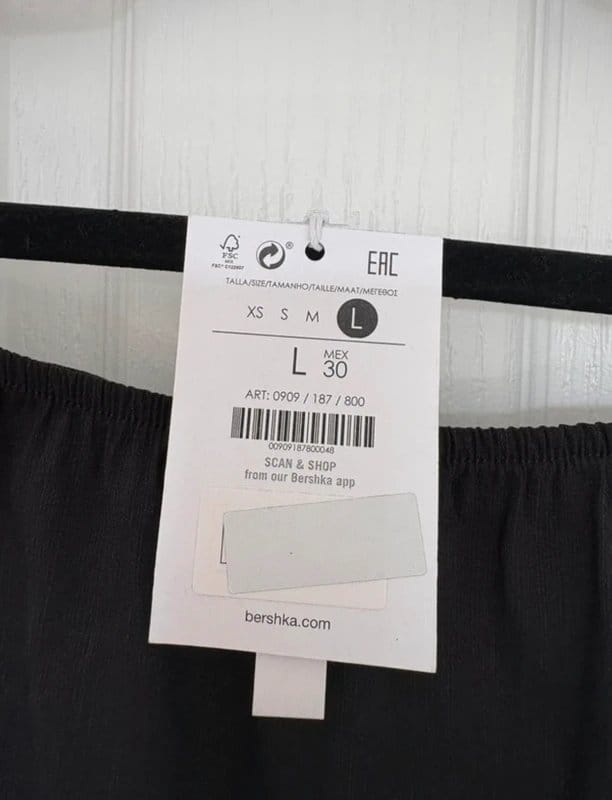 Bershka Black Jersey Bodycon Dress