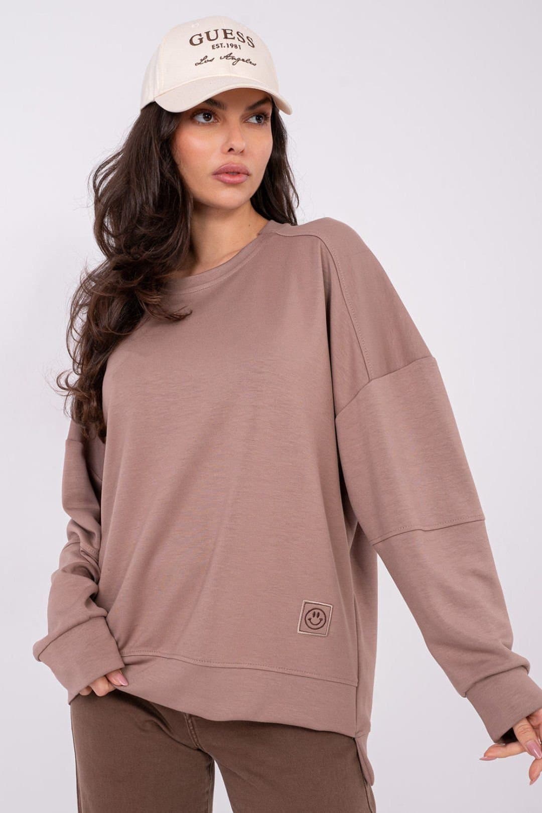 Love Lace Love Lace Beige Viscose/Elastane Sweatshirt