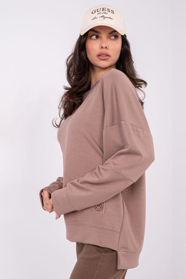 Love Lace Love Lace Women's Viscose Elastane Casual Sweatshirt Style 222907 in Beige - 3