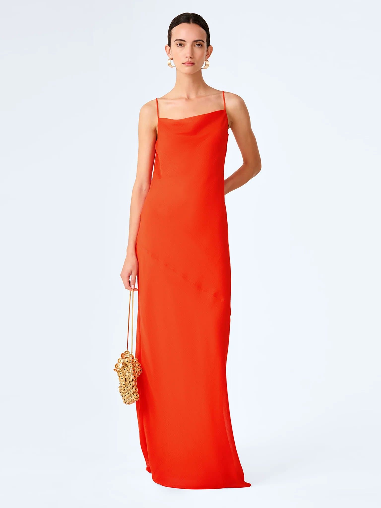OMNES Koko Dress in Tangerine