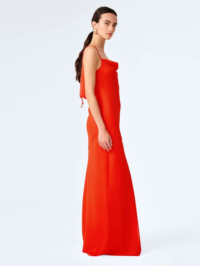 OMNES Koko Dress in Tangerine - 2