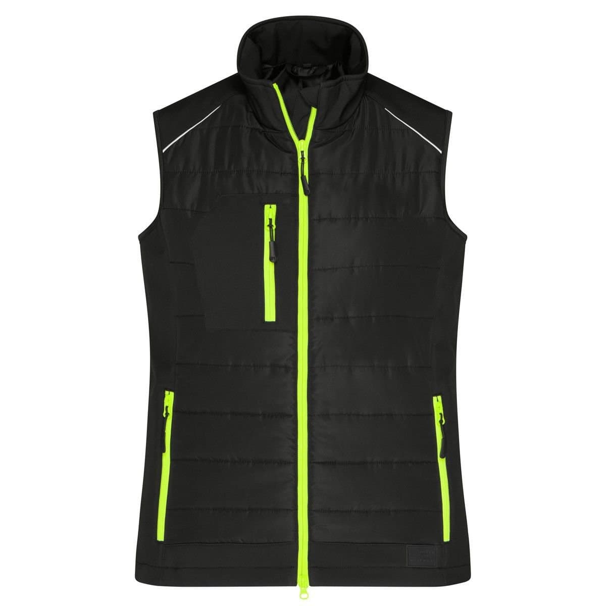 James and Nicholson James and Nicholson Women's Hybrid Gilet in Jet Black
