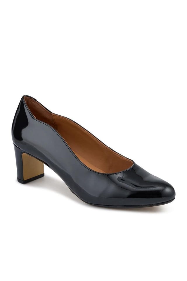 Jones Bootmaker Jones Bootmaker Women's Zoey Leather Court Shoes in Jet Black - 2