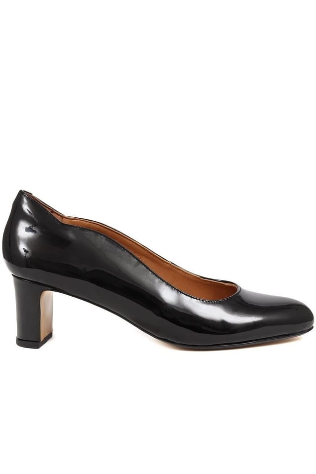 Jones Bootmaker Jones Bootmaker Women's Zoey Leather Court Shoes in Jet Black - 3