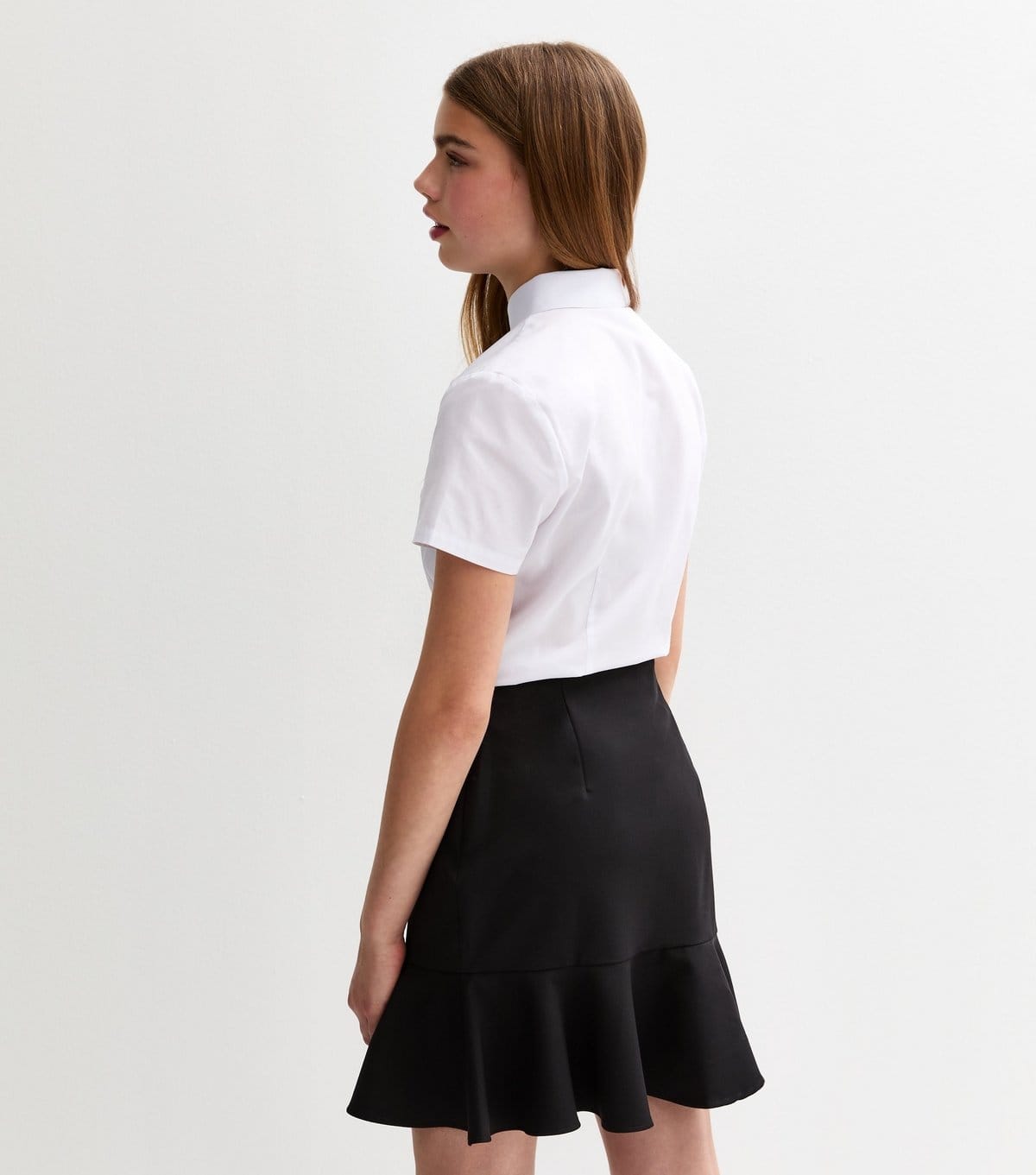 New Look Girls' Black Peplum Frill School Skirt New Look - 4