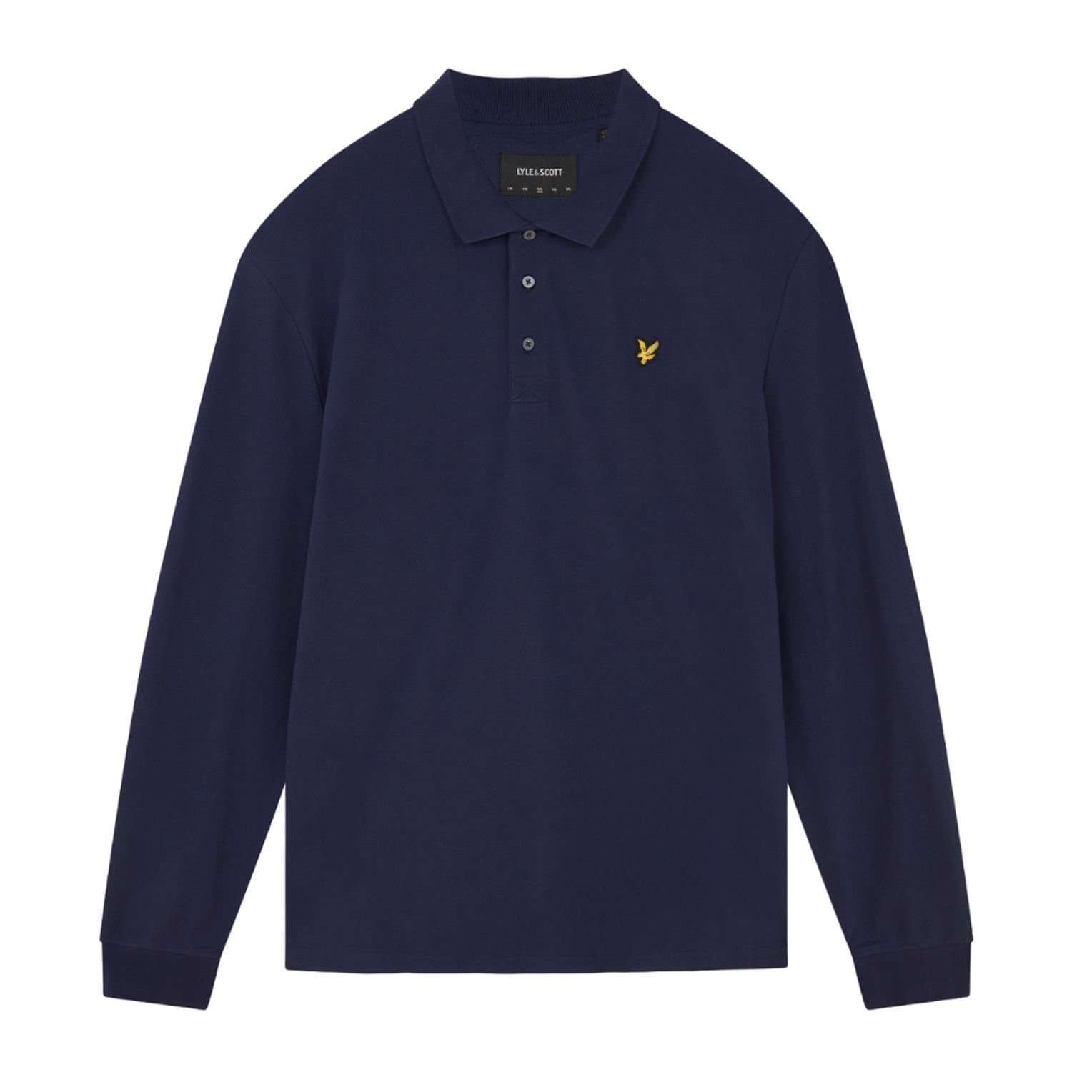 Lyle & Scott Lyle & Scott Men's Long-Sleeved Polo Shirt in Navy