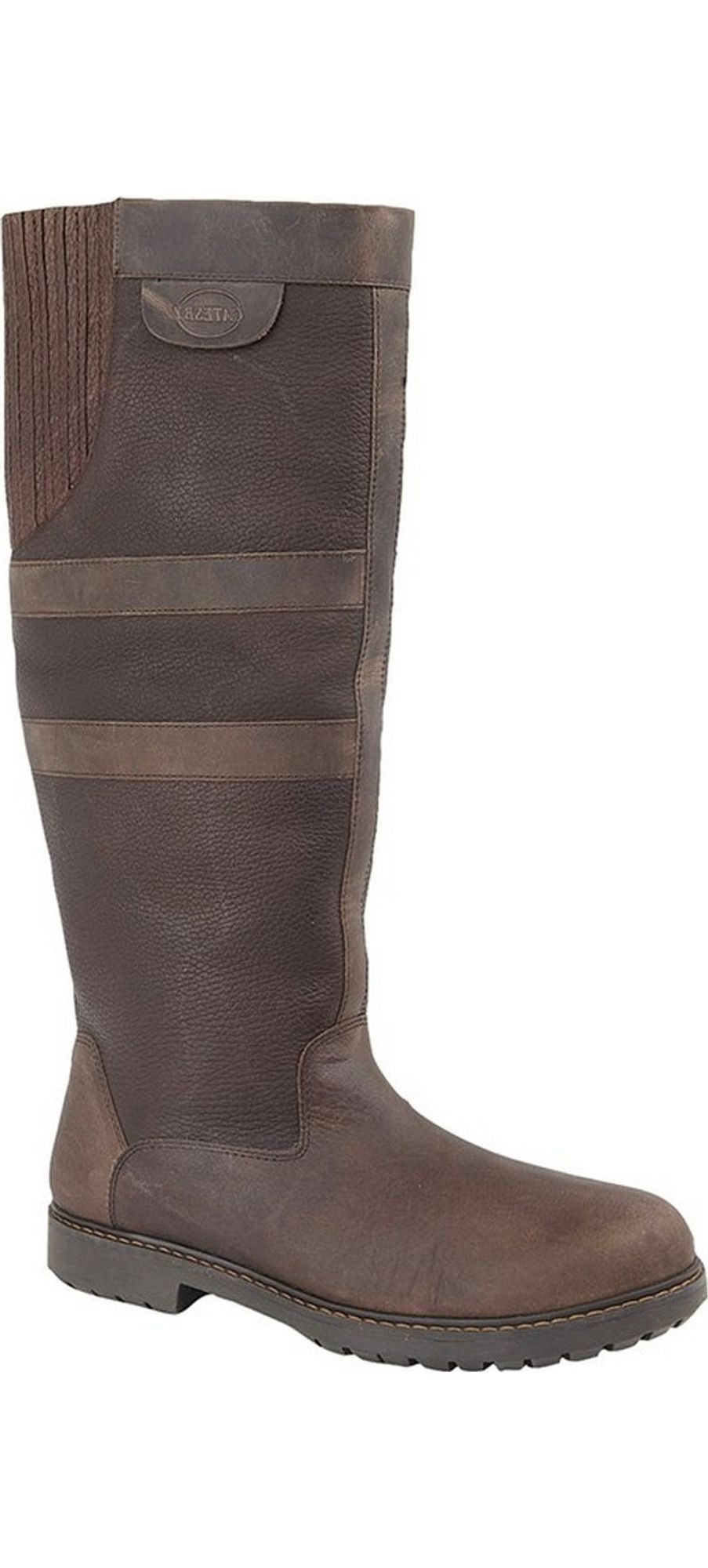 Woodland Woodland Women's Hailey Waxy Leather Gusset Country Boot in Dark Brown - 4