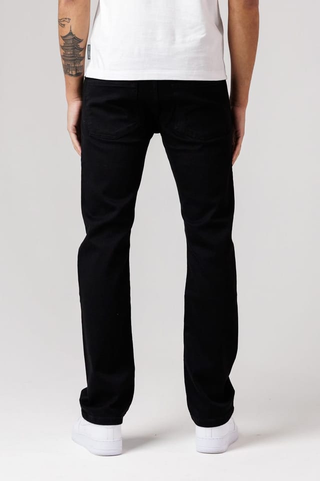 French Connection French Connection Men's Cotton Straight Leg Stretch Denim Jeans in Black - 2