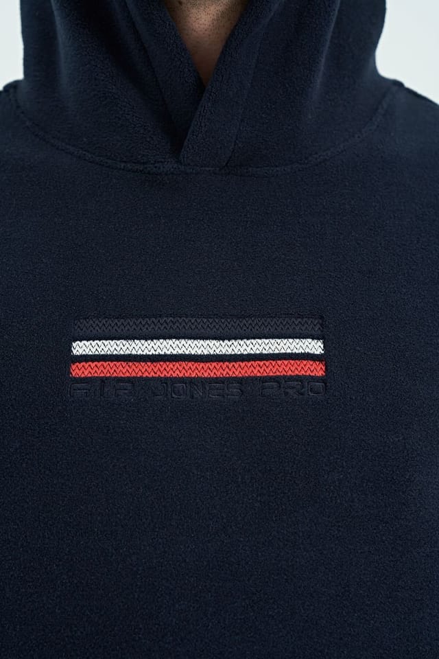 Tommy Life Tommy Life Men's Printed Logo Hoodie in Navy - 3