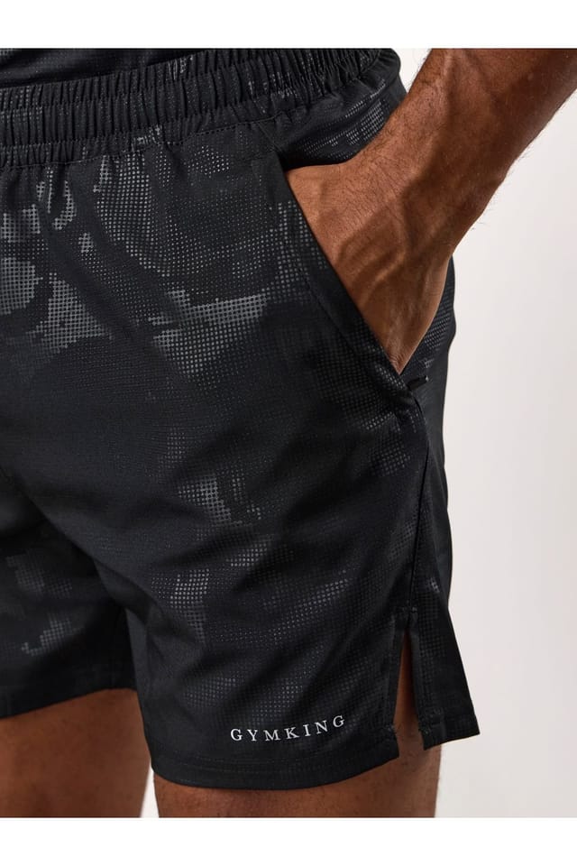 Gym King GYM KING Men's Debossed Camo Short 5" Black - 3