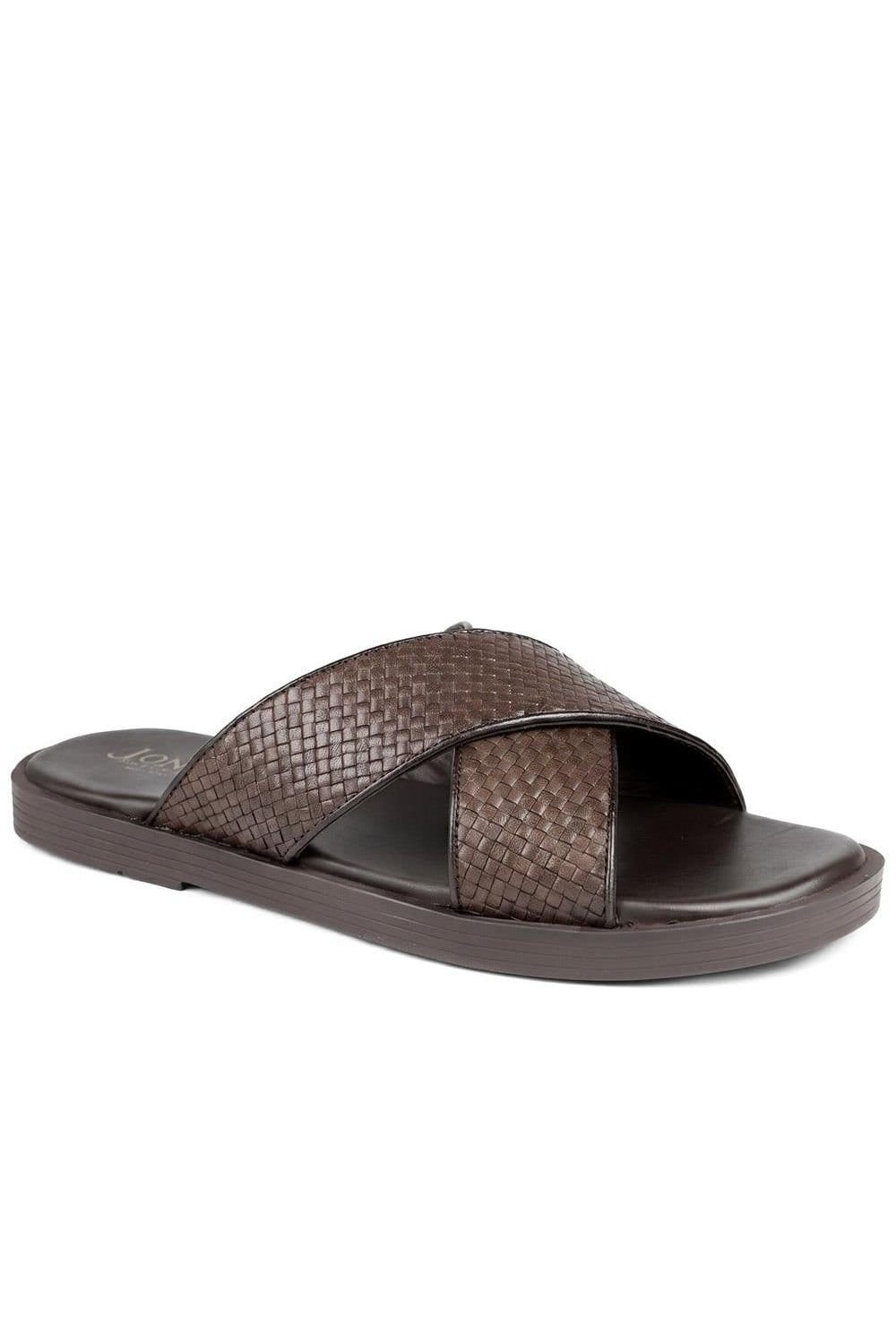 Jones Bootmaker Jones Bootmaker Men's Westport Leather Mule Sliders in Brown - 1