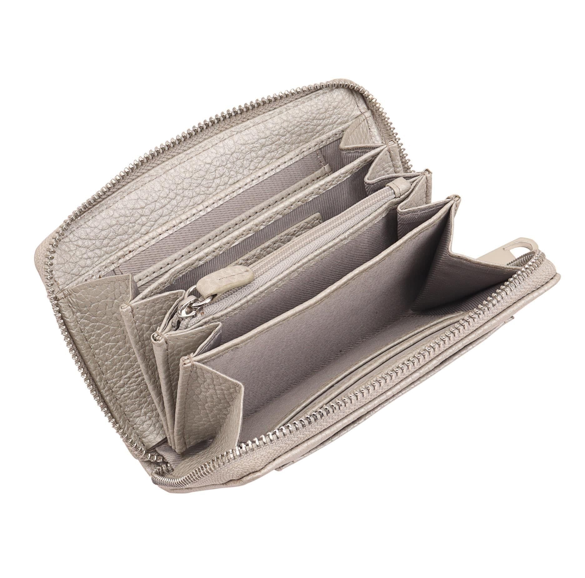 Dents Dents Women's Lucia Leather Purse in Silver - 4