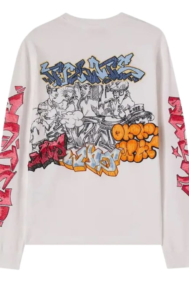 Off-White Off-White Men's Long Sleeve Crew T-shirt in White - 3
