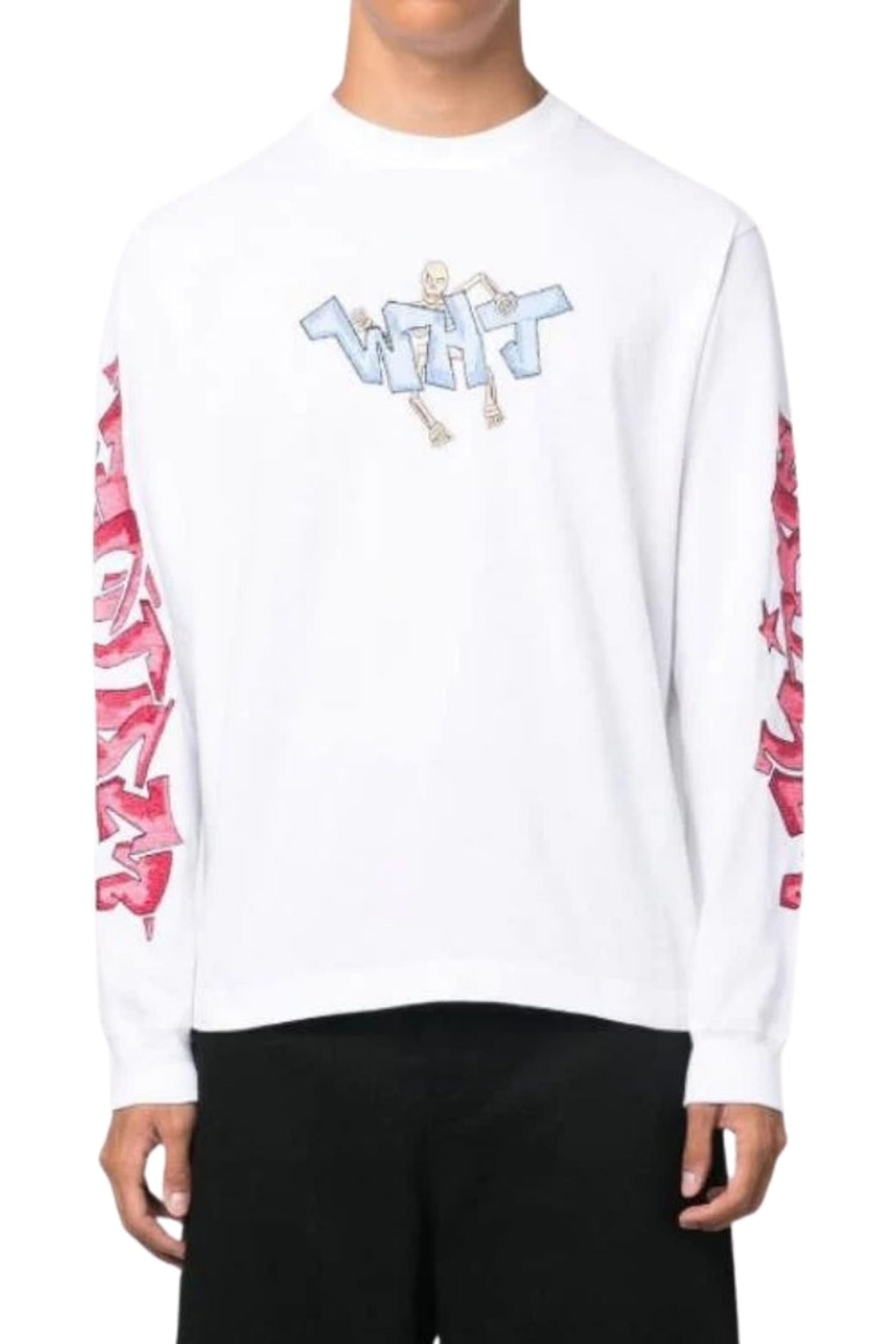 Off-White Off-White Men's Long Sleeve Crew T-shirt in White - 4