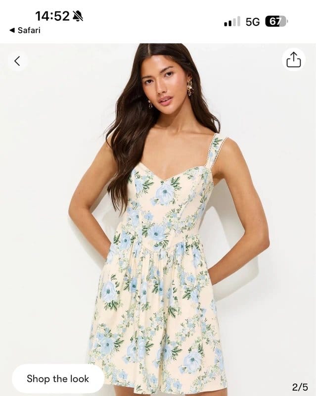 New Look New look corset floral white blue dress size 12 - 1
