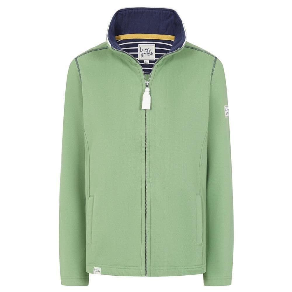 Lazy Jacks Lazy Jacks Women's Logo Full Zip Sweatshirt in Light Green