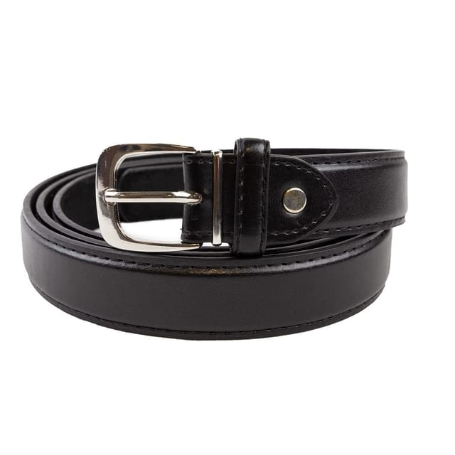 Woodland Leathers Woodland Leathers Men's Men's Leather Lined Classic Slim Belt 1 Inch in Black - 2