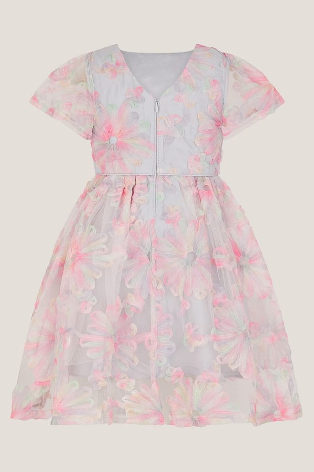 Monsoon Monsoon Women's Haisley Appliqu� Flower Tulle Dress Multi - 2
