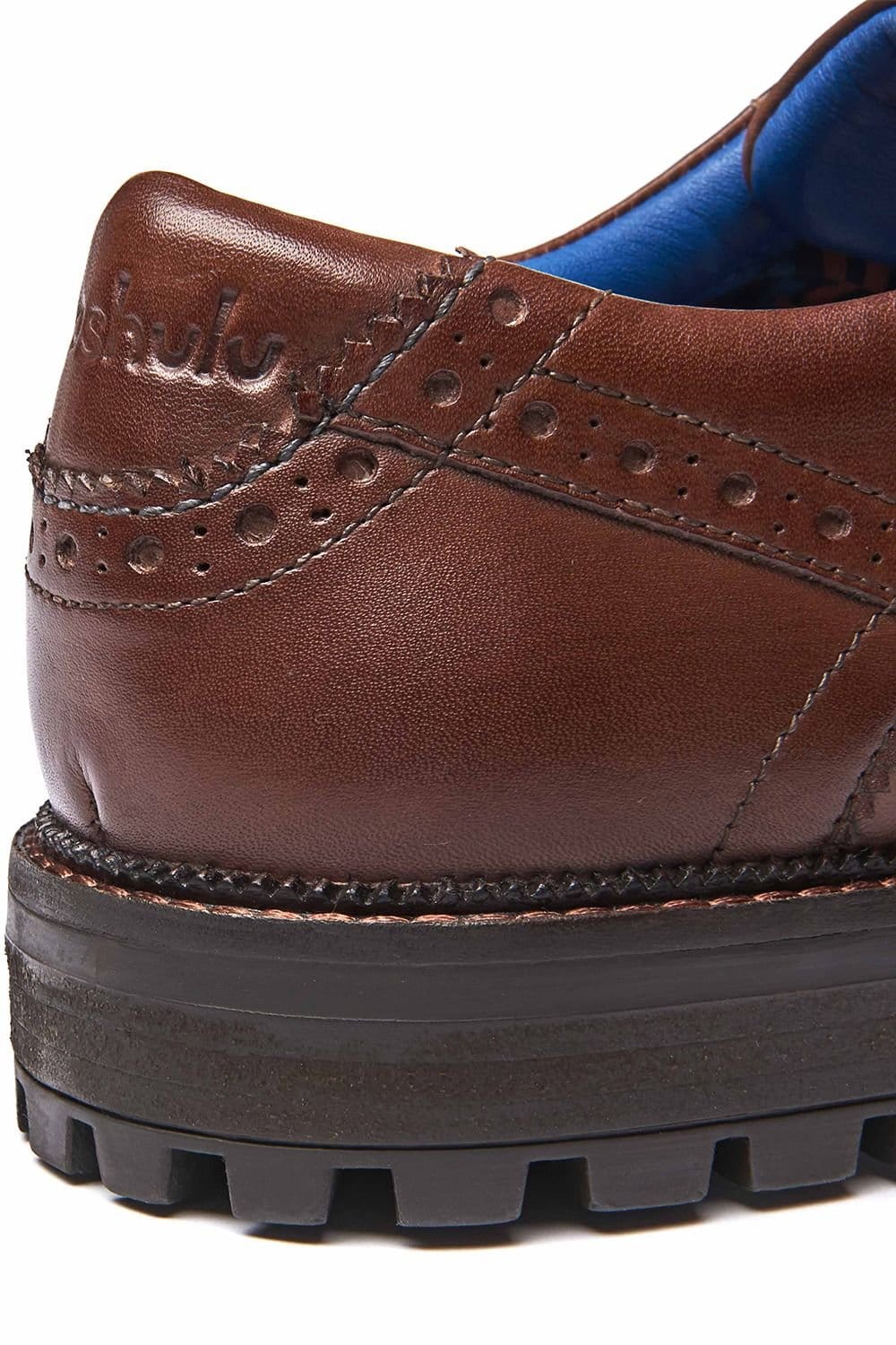 Moshulu Moshulu 'Bennett' Men's Leather Brogue Shoes in Brown - 4