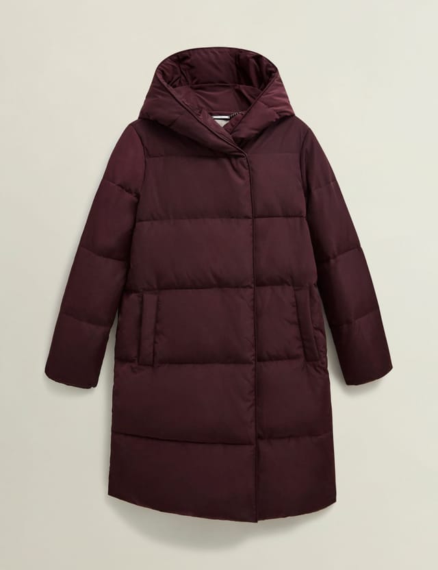 Hobbs London Hobbs London Women's Darla Longline Hooded Puffer Coat in Maroon - 2