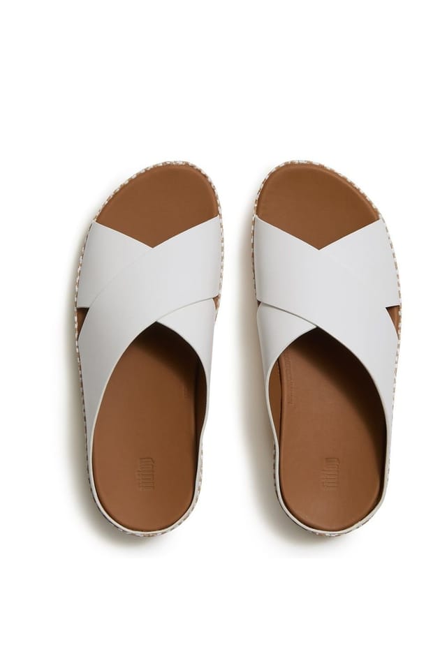 FitFlop FitFlop Women's Lulu Lux Graphic-Weave Slides in White - 3