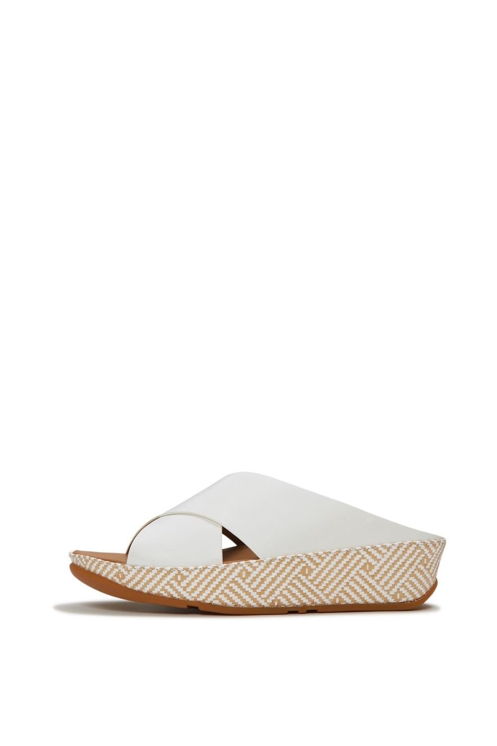 FitFlop FitFlop Women's Lulu Lux Graphic-Weave Slides in White - 4