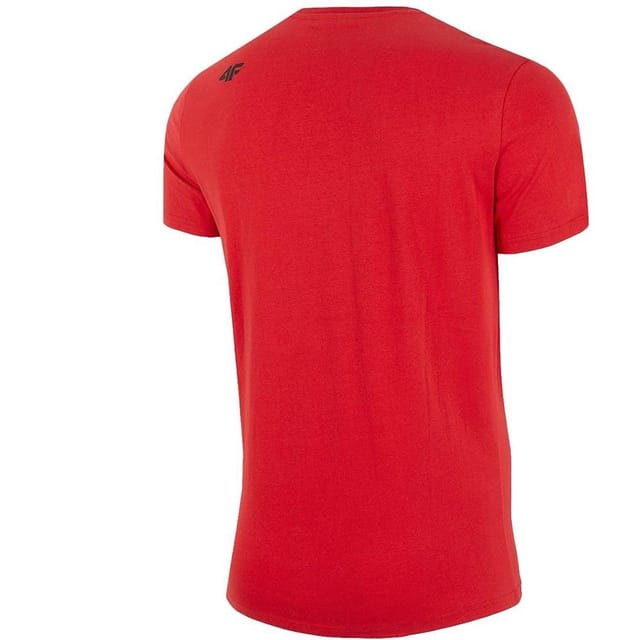 4F 4F Men's H4Z22 Logo Regular T-Shirt in Red - 2