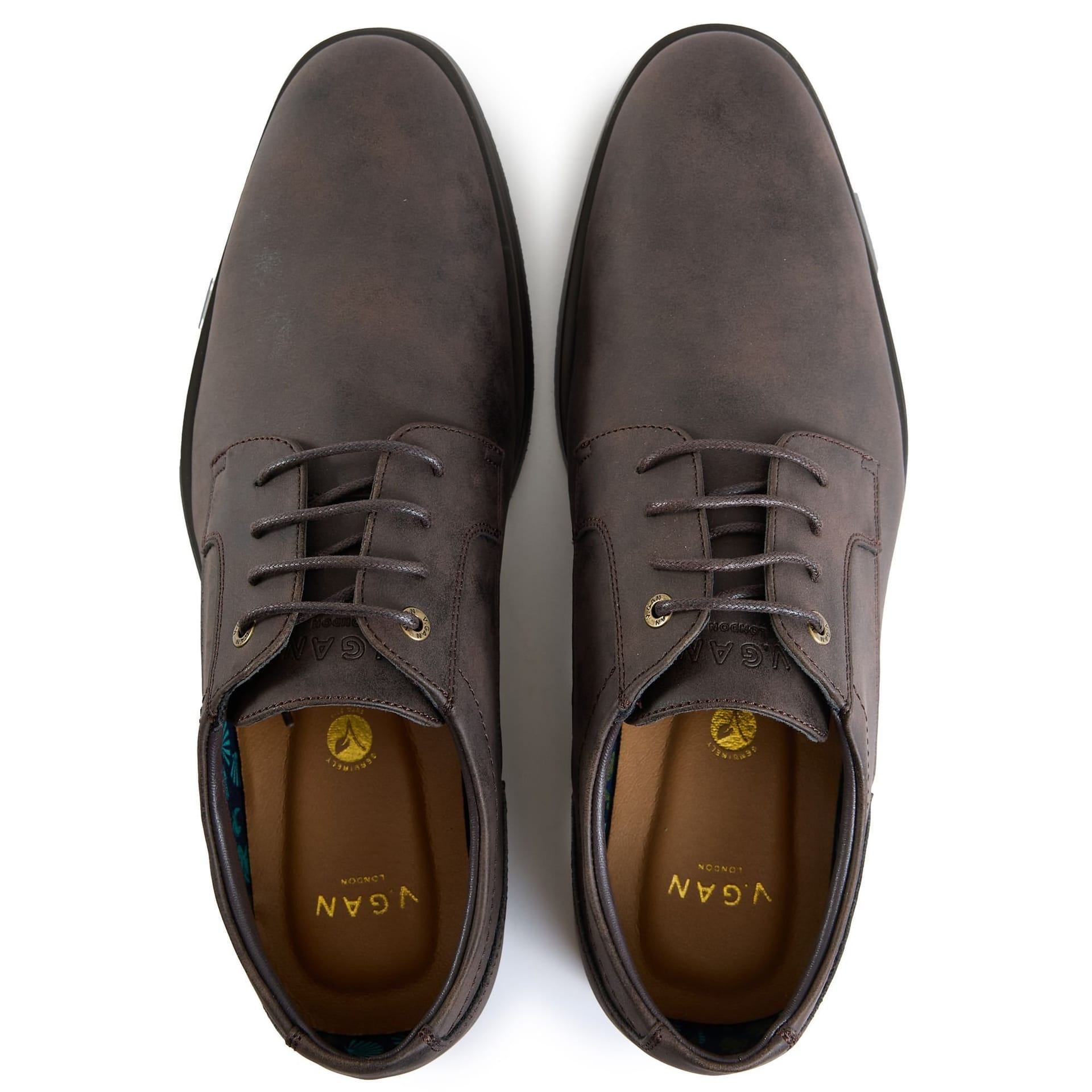 V.GAN V.GAN Men's Huckleberry Derby Shoes in Brown - 4