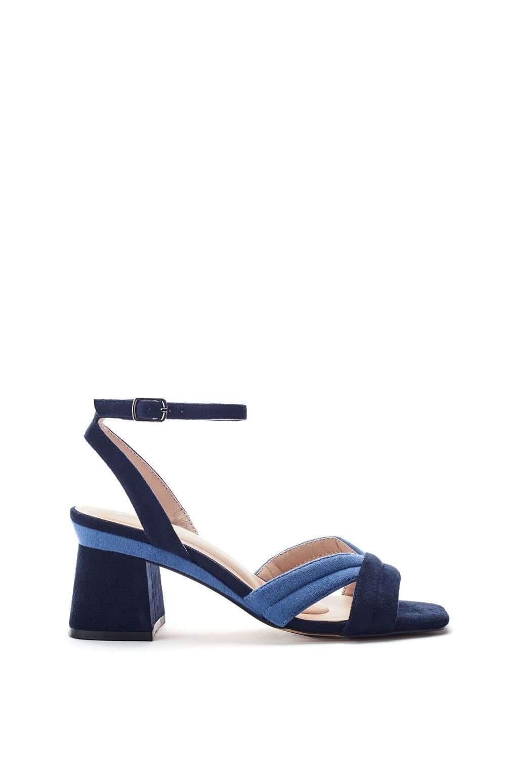 Moda In Pelle Moda In Pelle Women's 'Madelia' Alcantara Heeled Sandals in Navy