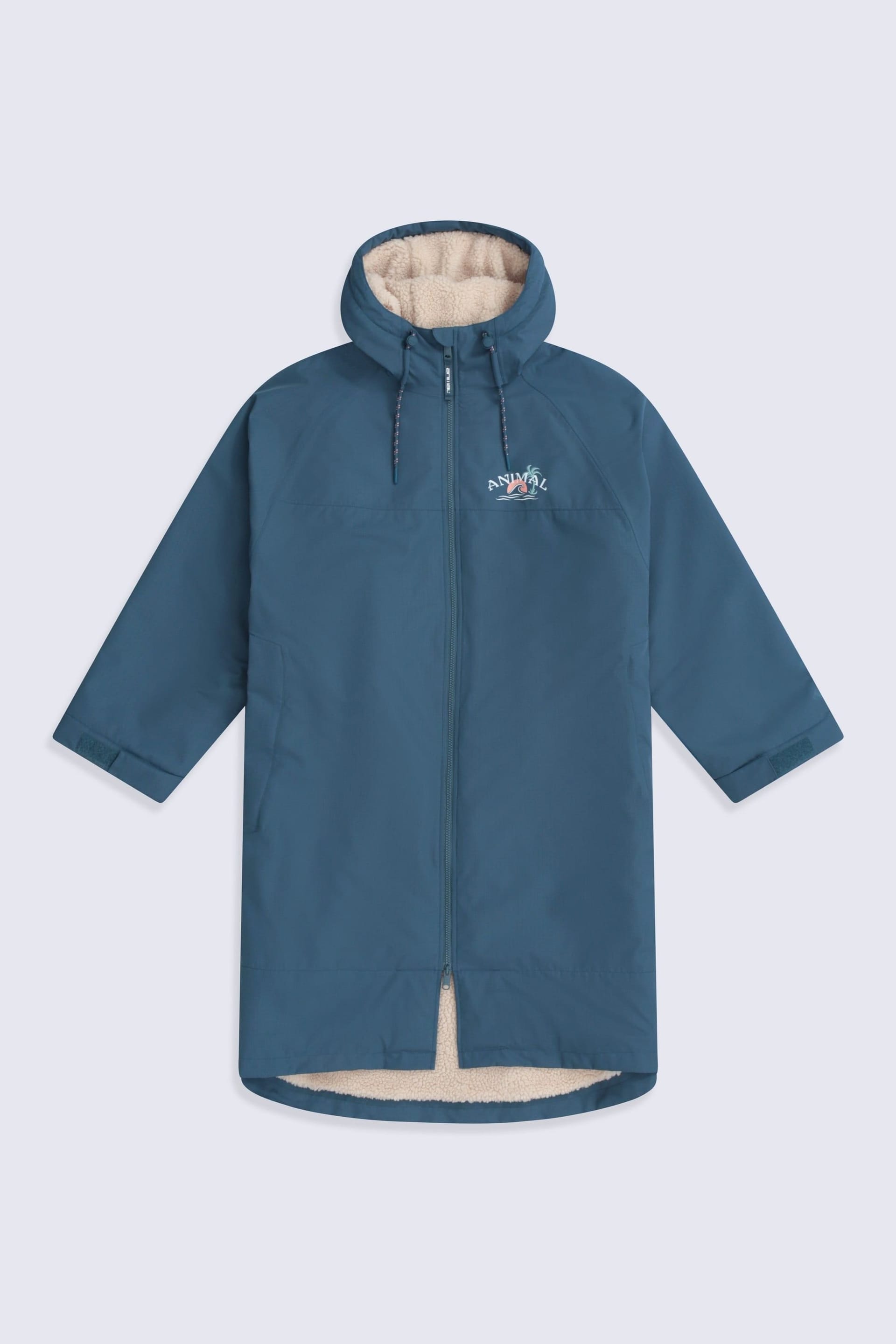 Animal Women's 'Hazey' Waterproof Fleece Lined Parka in Blue