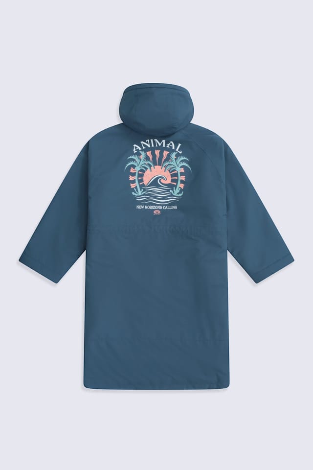 Animal Animal Women's 'Hazey' Waterproof Fleece Lined Beach Parka in Blue - 2