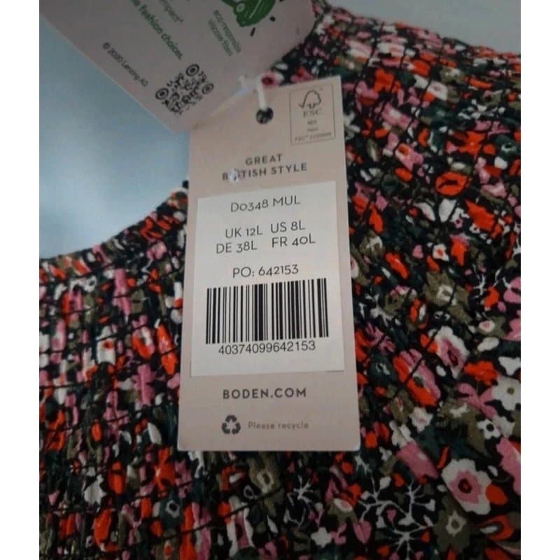 Boden Boden yoked floral ditsy smock dress UK size 8 brand new with tags