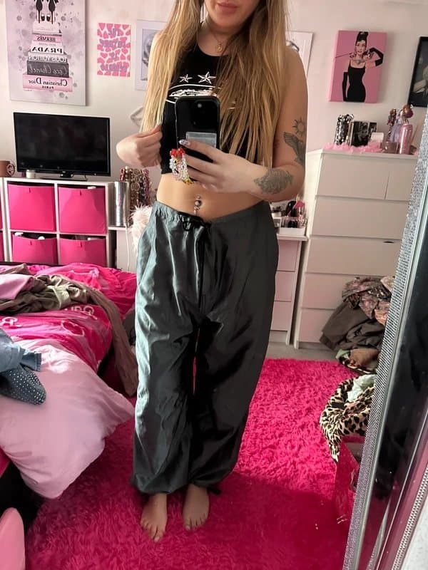 ASOS metallic cargo pants