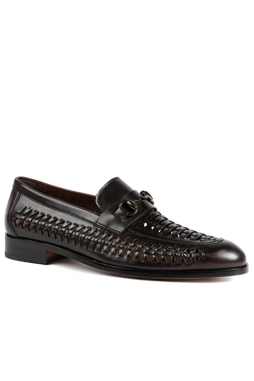 Jones Bootmaker Jones Bootmaker Men's Rylee Slip On Leather Loafers in Dark Brown - 1
