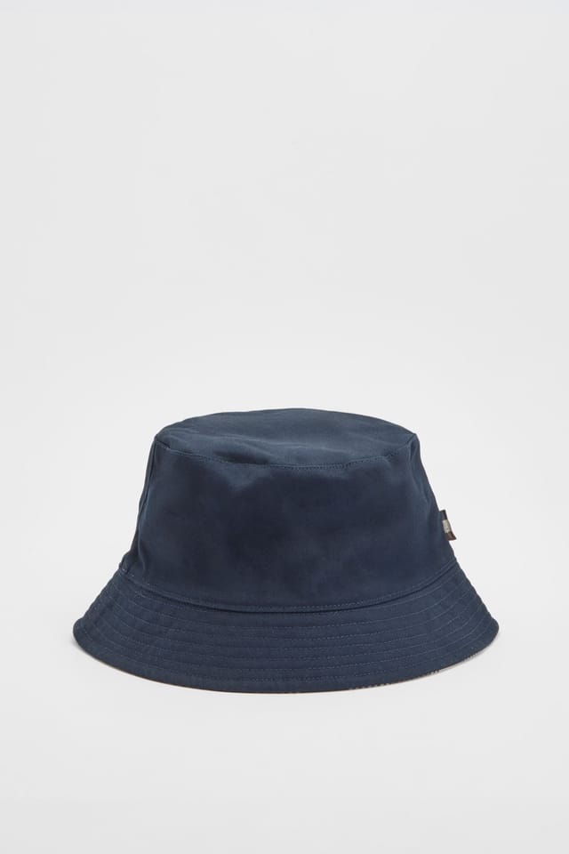 Aquascutum Aquascutum Men's Cotton Bucket Hat Macro Check in Tan - 3