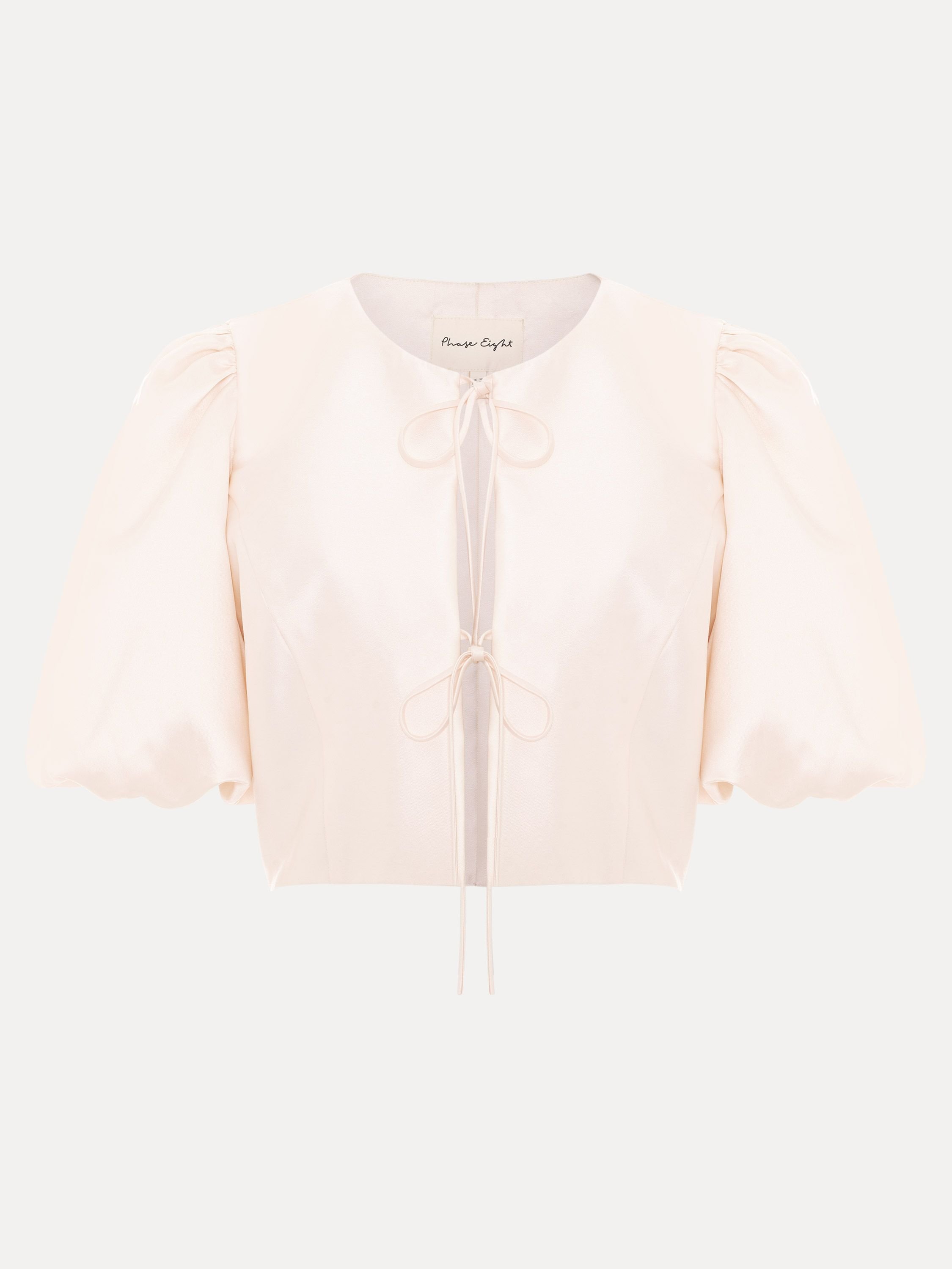 Phase Eight Phase Eight Women's Paulina Cropped Puff-Sleeve Jacket in Cream - 2