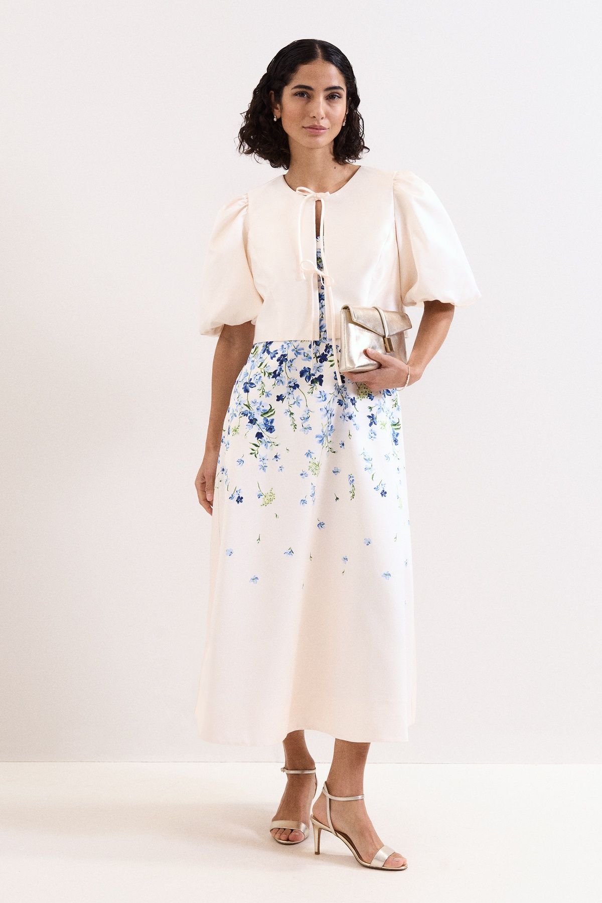 Phase Eight Phase Eight Women's Paulina Cropped Puff-Sleeve Jacket in Cream - 3