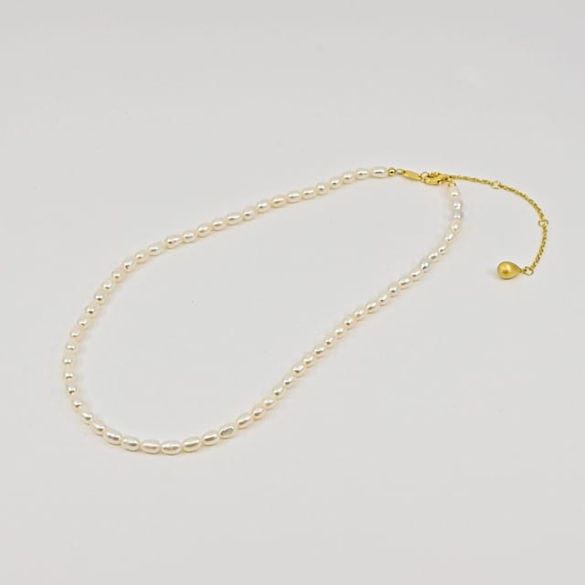 Nudie Jewellery Nudie Jewellery Women's 'Nudie' Perla Pearl Necklace in 18k Gold - 3