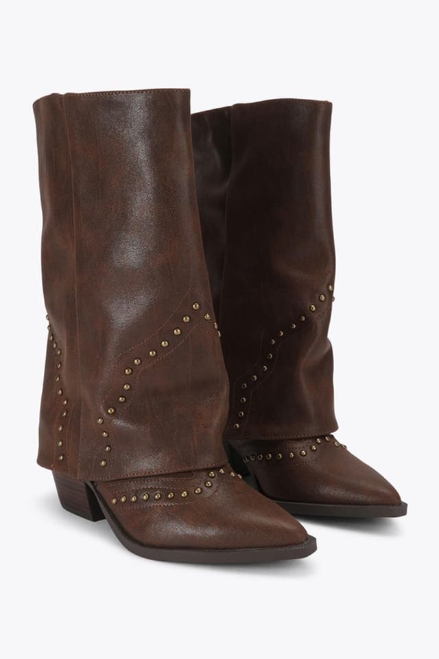 Steve Madden STEVE MADDEN Women's 'Saddle Dark Brown' Boots in Dark Brown - 2