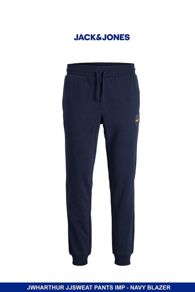 jack & jones Jack & Jones Men's Regular Fit Navy Blazer Sweatpants Joggers Ribbed Cuffs, XXL - 2