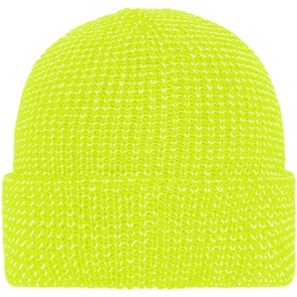 Myrtle Beach Myrtle Beach Men's Reflective Winter Beanie in Bright Yellow