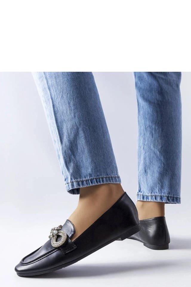 Love Lace Love Lace Women's Elegant Slip On Zircon Embellished Moccasins for Summer Comfort in Black - 2