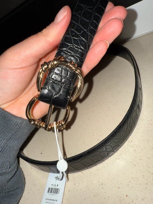 ASOS Black and gold buckle belt