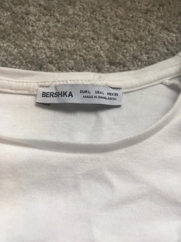 Bershka Ladies White Bershka Top with ruched sides