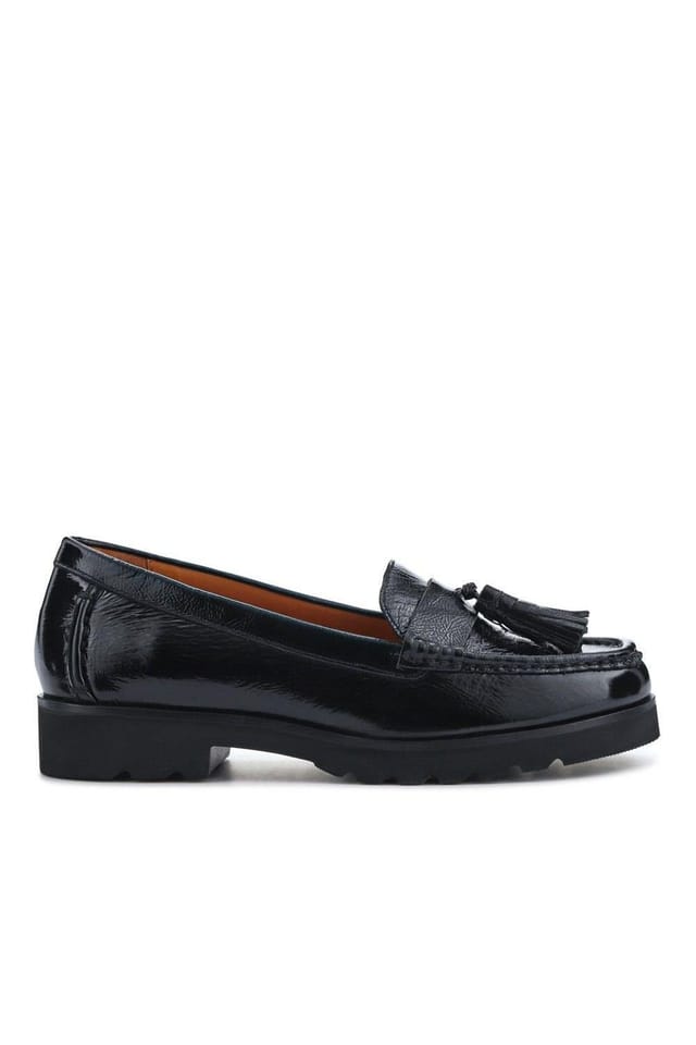 Jones Bootmaker Jones Bootmaker Women's Leather Casual Slip-On Shoes in Jet Black - 2