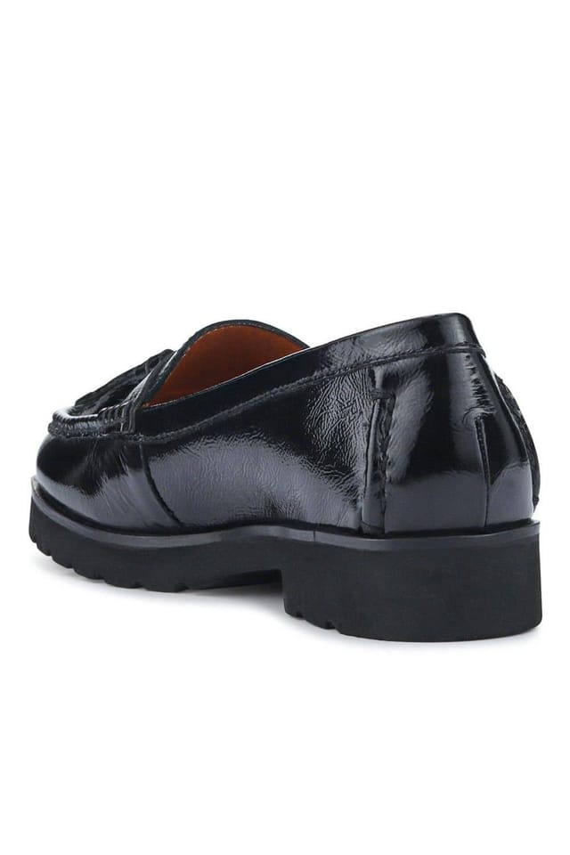 Jones Bootmaker Jones Bootmaker Women's Leather Casual Slip-On Shoes in Jet Black - 3