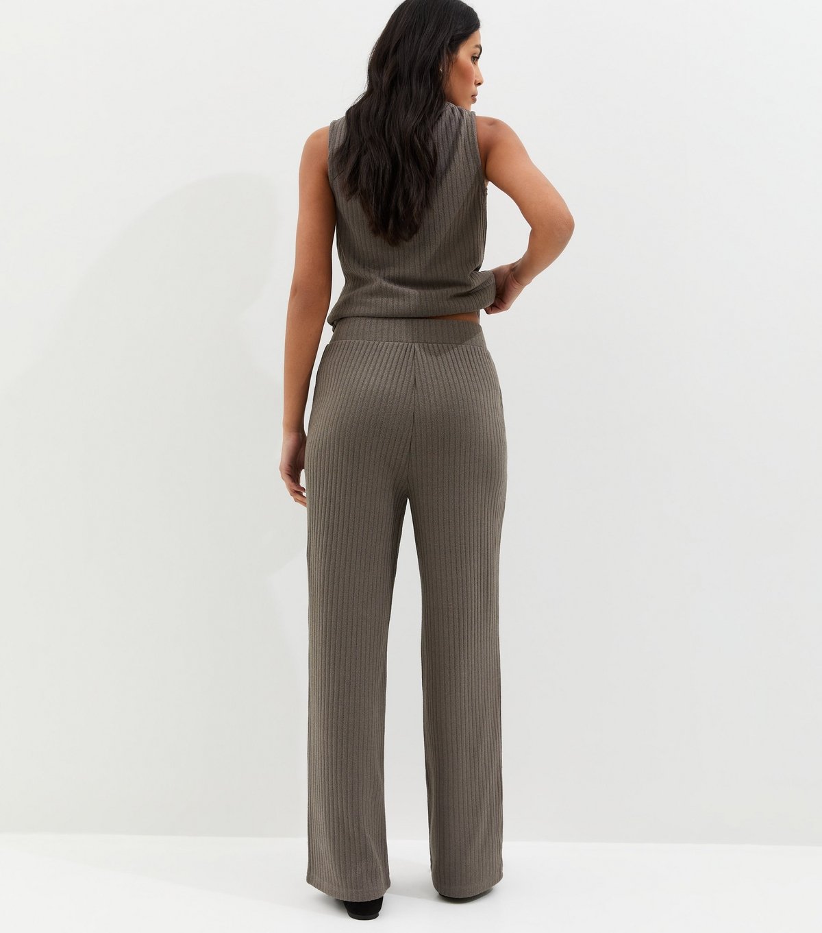 New Look Women's Mink Soft Touch Khaki Textured Trouser New Look - 4