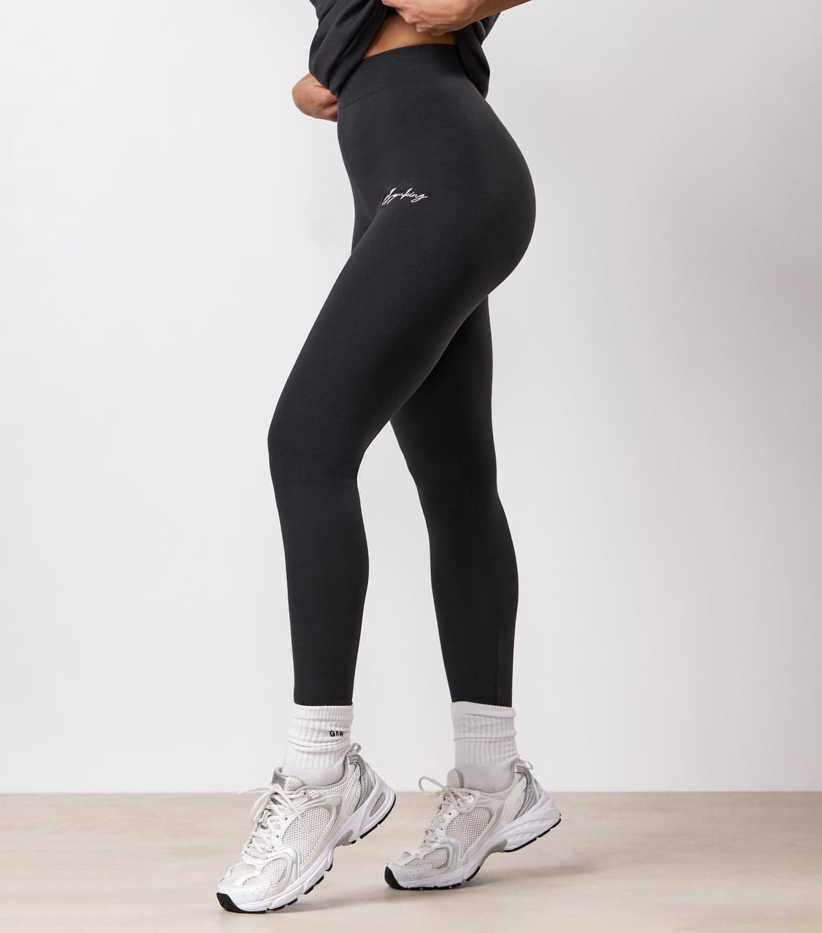 Gym King Gym King Dark Grey Script Mindset Leggings