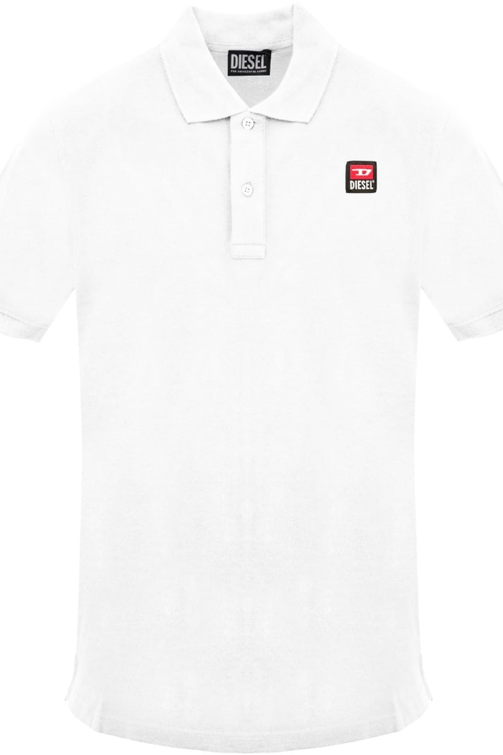 Diesel Diesel Men's Short Sleeve Tailored Fit Polo Shirt in White
